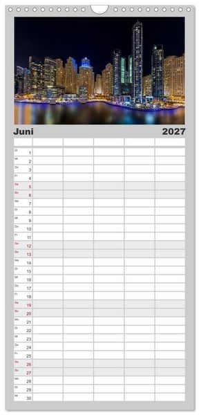 Produktbild: Familienplaner 2027 - Dubai - Das achte Weltwunder mit 5 Spalten (Wandkalender, 21 x 45 cm) CALVENDO