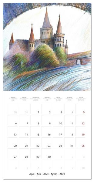 Produktbild: Lieux merveilleux (Calendrier mural carr&eacute; 2026 30x30 cm) Calendrier double avec une page pour vos prises de notes