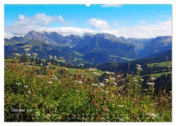 Produktbild: Urlaub auf der Seiser Alm (hochwertiger Premium Wandkalender 2026 DIN A2 quer), Kunstdruck in Hochglanz