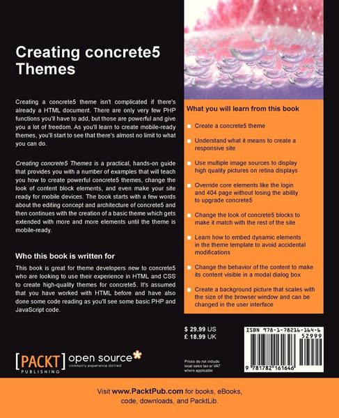Produktbild: Creating Concrete5 Themes