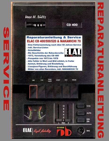 Produktbild: Reparaturanleitung & Service ELAC CD 400/500/520 & NAKAMICHI 70