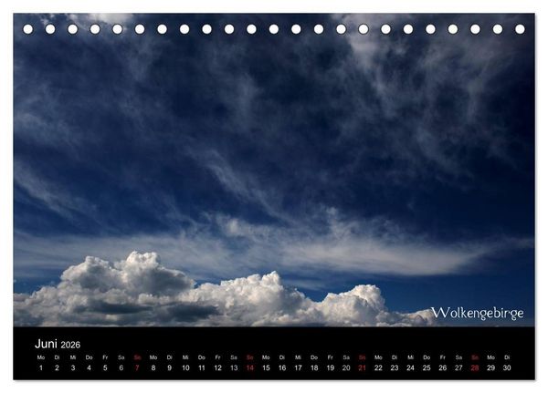 Produktbild: Wolken-Kunstwerke (Tischkalender 2026 DIN A5 quer), CALVENDO Monatskalender