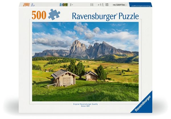 Erwachsenenpuzzle 500 Teile - Dolomitenidylle Seiser Alm