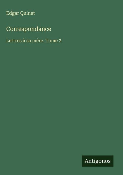 Produktbild: Correspondance