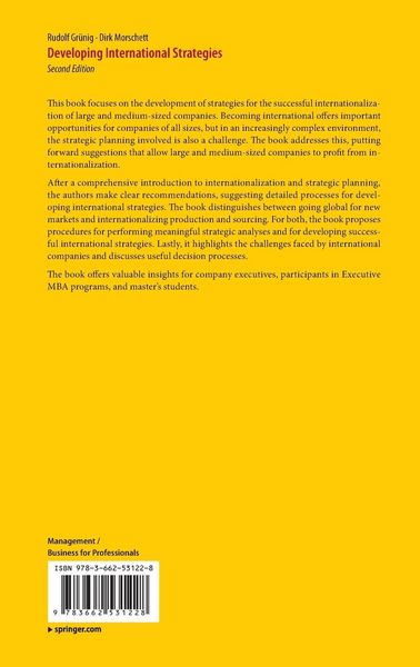 Produktbild: Developing International Strategies