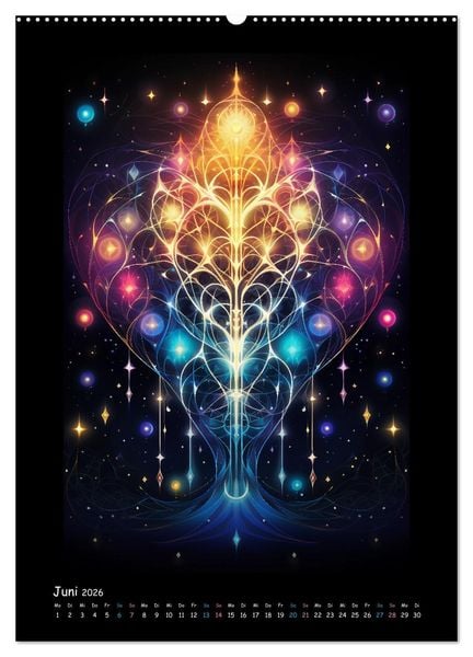 Produktbild: Fractale Mandalas (hochwertiger Premium Wandkalender 2026 DIN A2 hoch), Kunstdruck in Hochglanz