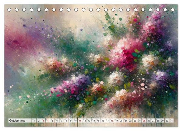Produktbild: Action Painting: Die Energie der Gef&uuml;hlslandschaften (Tischkalender 2026 DIN A5 quer), CALVENDO Monatskalender