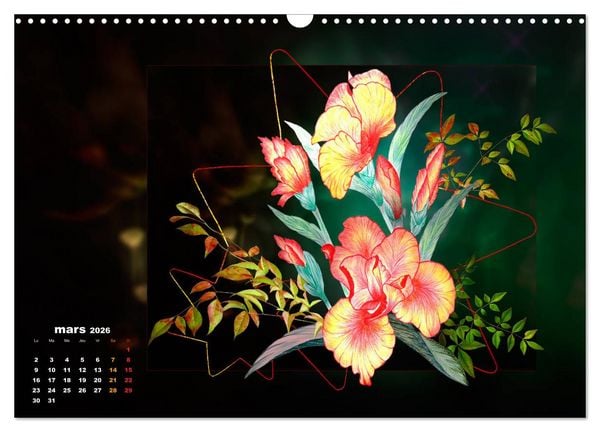 Produktbild: Images d'art Ikebana (Calendrier mural 2026 DIN A3 vertical), CALVENDO calendrier mensuel
