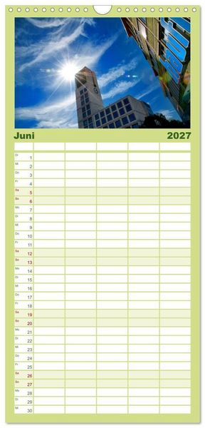 Produktbild: Familienplaner 2027 - stadtansichten stuttgart mit 5 Spalten (Wandkalender, 21 x 45 cm) CALVENDO