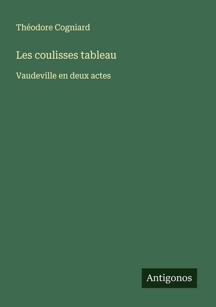 Produktbild: Les coulisses tableau