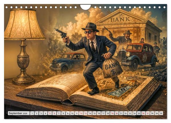 Produktbild: Magische Welt der B&uuml;cher - Fantastische Abenteuer zwischen den Seiten (Wandkalender 2026 DIN A4 quer), CALVENDO Monatskalender