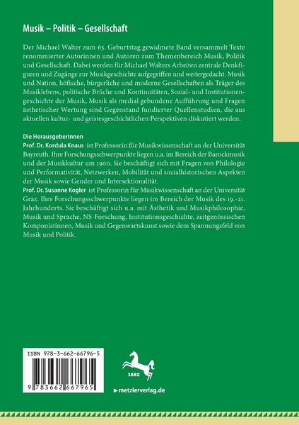 Produktbild: Musik &ndash; Politik &ndash; Gesellschaft