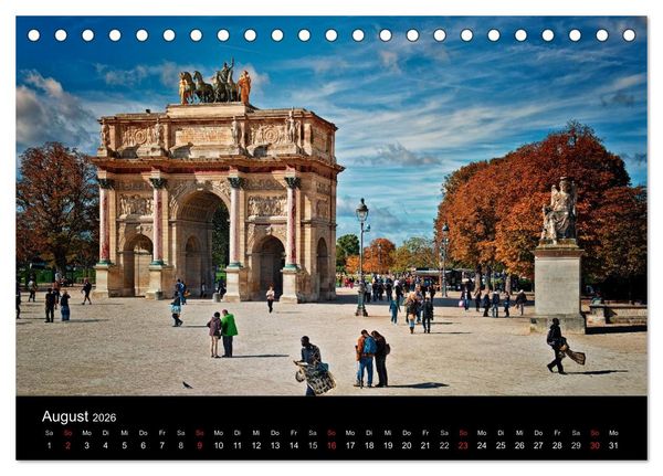Produktbild: Paris - Impressionen einer Weltstadt (Tischkalender 2026 DIN A5 quer), CALVENDO Monatskalender