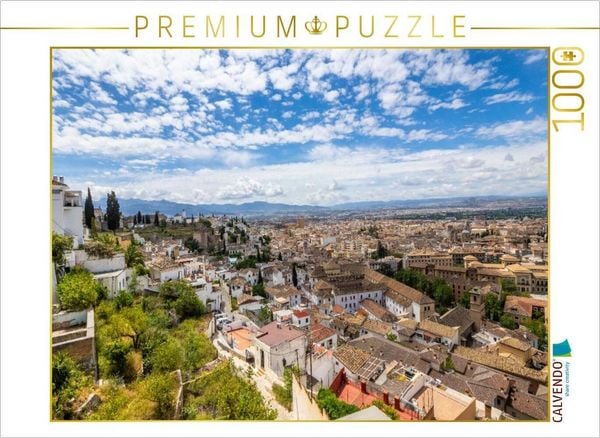Produktbild: CALVENDO Puzzle Der Blick auf die Altstadt Granada | 1000 Teile Lege-Gr&ouml;&szlig;e 64x48cm Foto-Puzzle f&uuml;r gl&uuml;ckliche Stunden