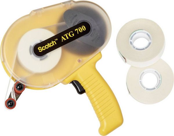 Produktbild: 3M Packband-Abroller ATG 700 Gelb Rollenbreite (max.): 19mm Rollenl&auml;nge (max.) 55m