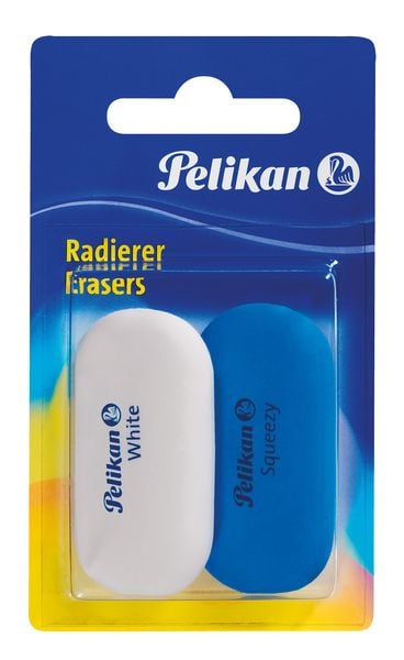 Pelikan Radierer Blue & White aus Kunststoff, 2er Set