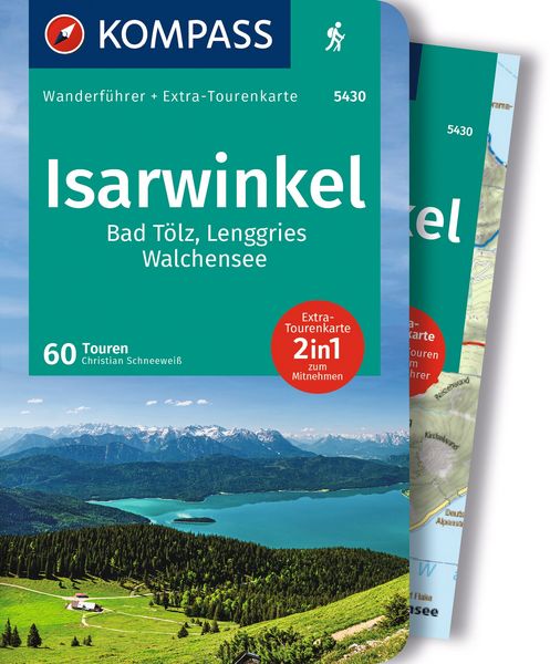 Produktbild: KOMPASS Wanderf&uuml;hrer Isarwinkel, Bad T&ouml;lz, Lenggries, Walchensee, 60 Touren