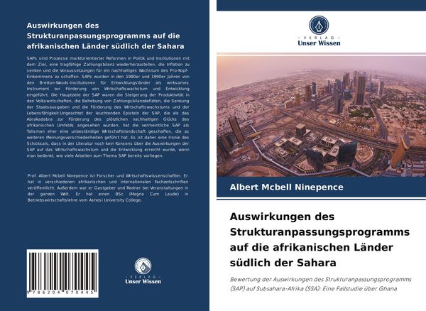 Auswirkungen des Strukturanpassungsprogramms auf die afrikanischen Länder südlich der Sahara, Taschenbuch von Albert Mcbell Ninepence, Verlag Unser