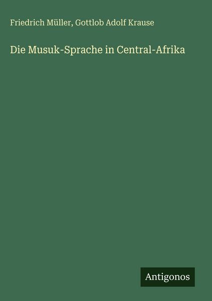 Produktbild: Die Musuk-Sprache in Central-Afrika