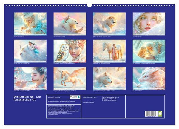 Produktbild: Winterm&auml;rchen - Der fantastischen Art (Wandkalender 2027 DIN A2 quer), CALVENDO Monatskalender
