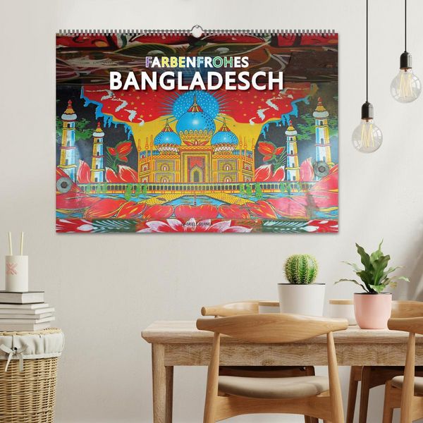 Produktbild: Farbenfrohes Bangladesch (Wandkalender 2026 DIN A2 quer), CALVENDO Monatskalender