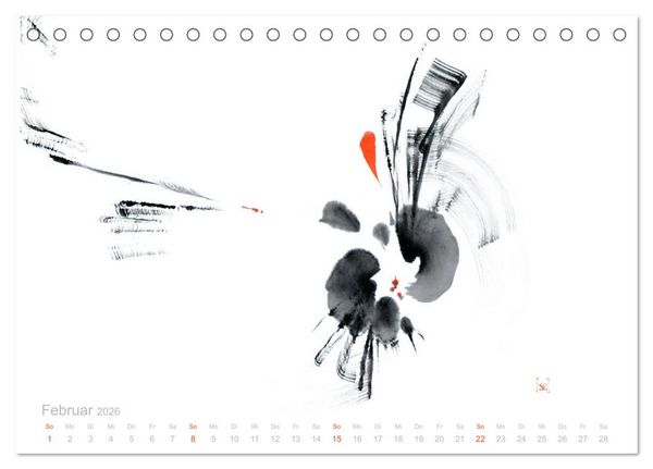 Produktbild: Simply Black and White/ Einfach Schwarz und Weiss - Kunst (Tischkalender 2026 DIN A5 quer), CALVENDO Monatskalender