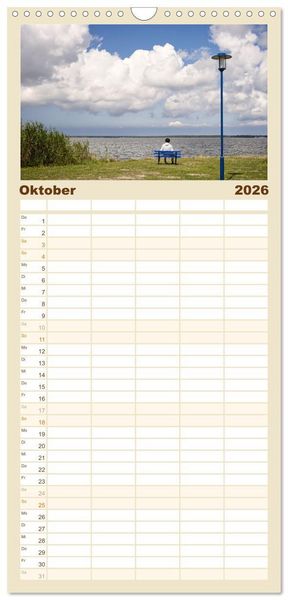 Produktbild: Familienplaner 2026 - Vorpommern mit R&uuml;gen mit 5 Spalten (Wandkalender, 21 x 45 cm) CALVENDO