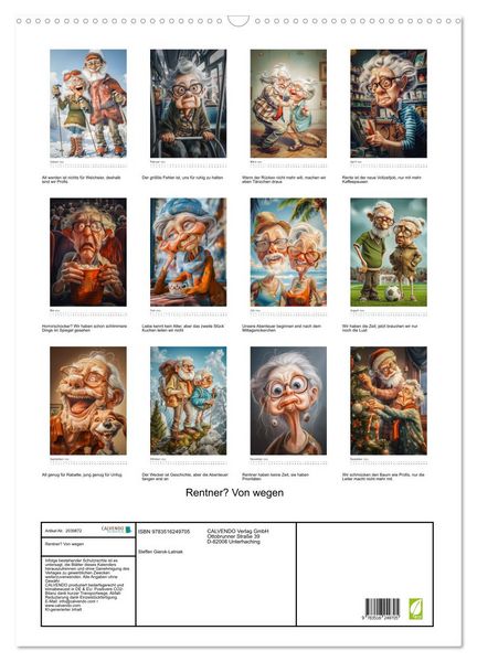Produktbild: Rentner? Von wegen (Wandkalender 2026 DIN A2 hoch), CALVENDO Monatskalender