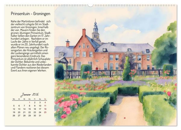 Produktbild: Romantische Reise durch die Niederlande (hochwertiger Premium Wandkalender 2026 DIN A2 quer), Kunstdruck in Hochglanz