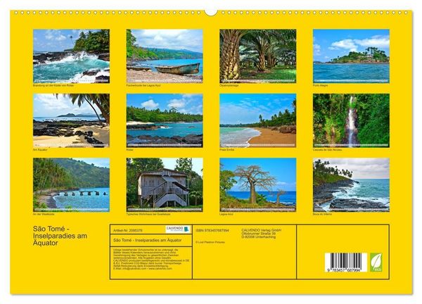 Produktbild: S&atilde;o Tom&eacute; - Inselparadies am &Auml;quator (hochwertiger Premium Wandkalender 2026 DIN A2 quer), Kunstdruck in Hochglanz