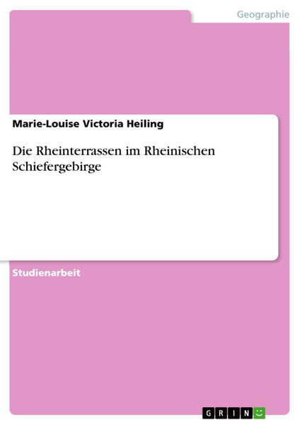 Produktbild: Die Rheinterrassen im Rheinischen Schiefergebirge
