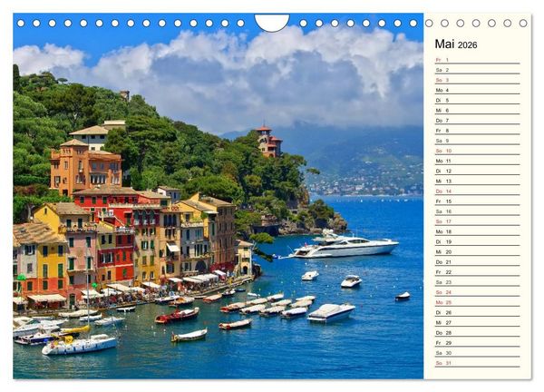 Produktbild: Ligurien - Berge und Meer (Wandkalender 2026 DIN A4 quer), CALVENDO Monatskalender