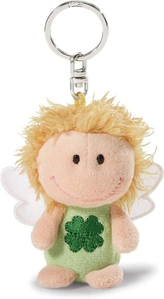 Produktbild: NICI 34553 - Schl&uuml;sselanh&auml;nger Schutzengel mit Kleeblatt Ich bring dir Gl&uuml;ck, Gl&uuml;cksbringer, gr&uuml;n, 7 cm