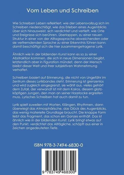 Produktbild: Vom Leben und Schreiben