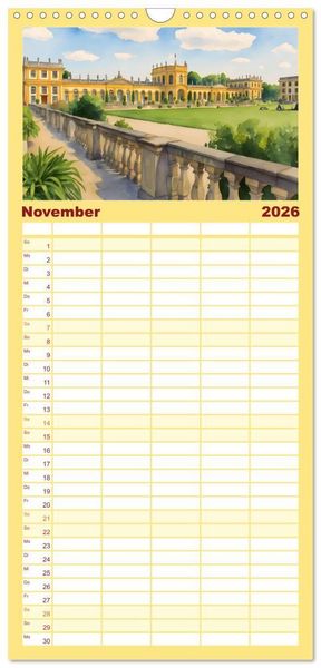 Produktbild: Familienplaner 2026 - DOCUMENTA-Stadt Kassel mit 5 Spalten (Wandkalender, 21 x 45 cm) CALVENDO