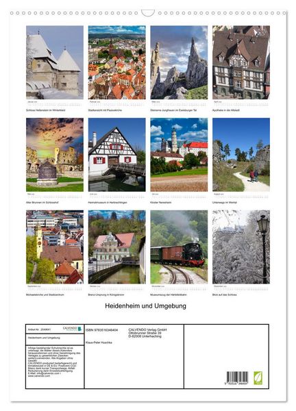 Produktbild: Heidenheim und Umgebung (Wandkalender 2026 DIN A2 hoch), CALVENDO Monatskalender