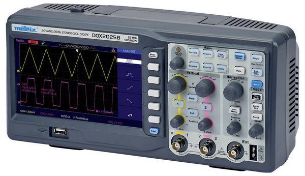 Produktbild: Metrix DOX 2025B Digital-Oszilloskop 20 MHz 2-Kanal 500 MSa/s 32 kpts 8 Bit Digital-Speicher (DSO) 1 St.
