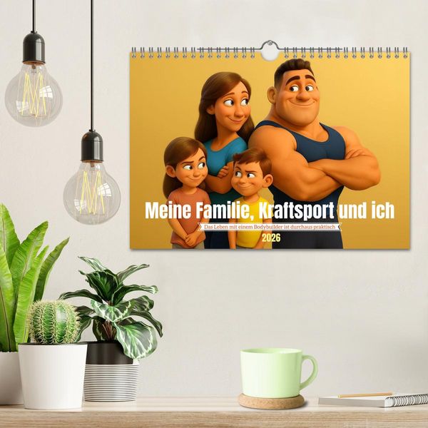 Produktbild: Meine Familie, Kraftsport und ich (Wandkalender 2026 DIN A4 quer), CALVENDO Monatskalender