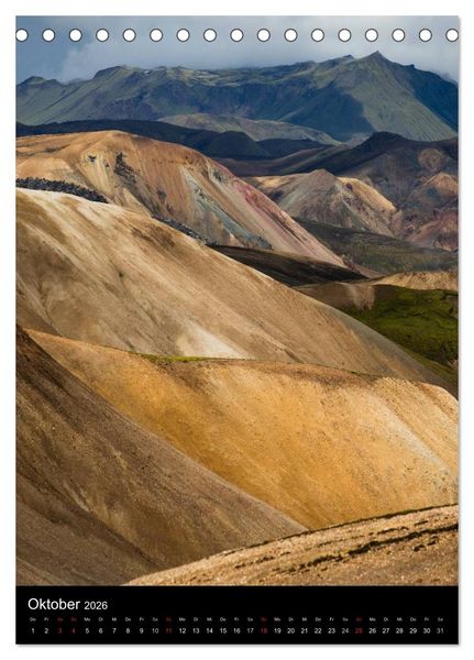 Produktbild: Island - Der Laugavegur-Kalender 2026 (Tischkalender 2026 DIN A5 hoch), CALVENDO Monatskalender