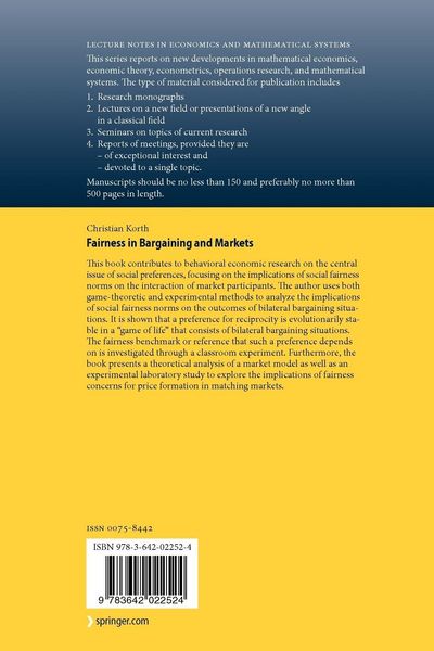 Produktbild: Fairness in Bargaining and Markets