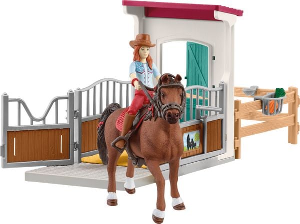 Produktbild: schleich&reg; 13793 Pferdebox mit Hannah & Cayenne