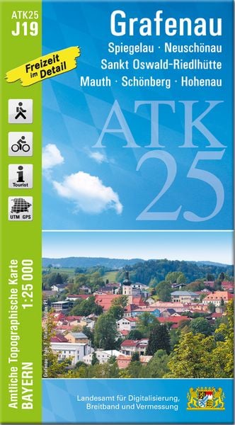 Produktbild: ATK25-J19 Grafenau (Amtliche Topographische Karte 1:25000)
