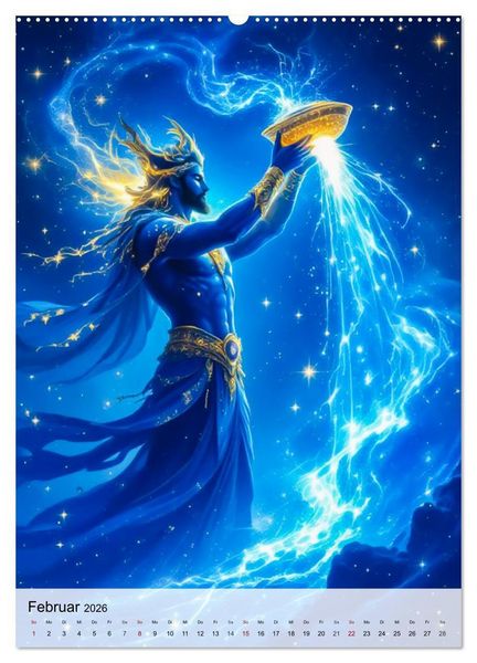 Produktbild: Der Mythos der Sternenzeichen - Sternenwesen des Zodiaks (hochwertiger Premium Wandkalender 2026 DIN A2 hoch), Kunstdruck in Hochglanz