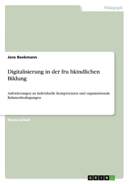 Produktbild: Digitalisierung in der fru&iquest;hkindlichen Bildung