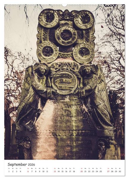 Produktbild: Dean Cemetery - Historischer Friedhof Edinburgh (hochwertiger Premium Wandkalender 2026 DIN A2 hoch), Kunstdruck in Hochglanz