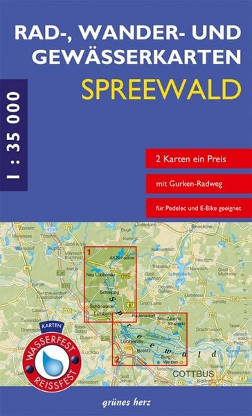 Produktbild: Rad-, Wander- und Gew&auml;sserkarten Spreewald