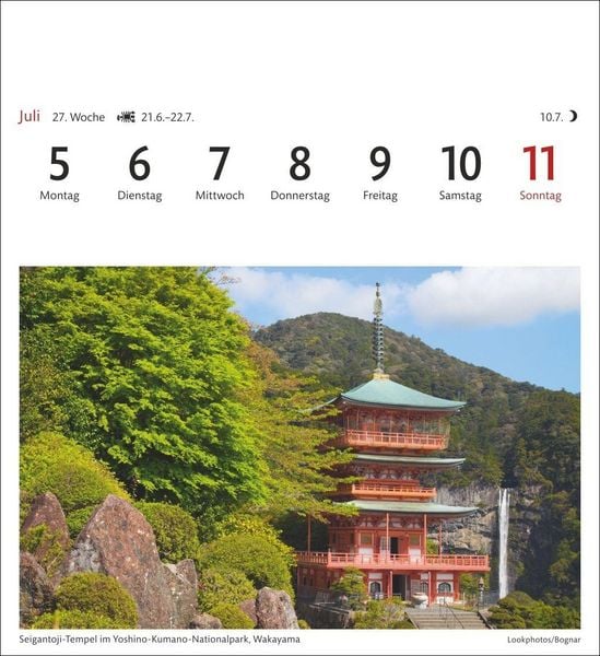 Produktbild: Japan Sehnsuchtskalender 2027 - Wochenkalender mit 53 Postkarten