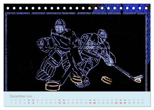 Produktbild: Eishockey! Schneller, h&auml;rter, das Powergame! (Tischkalender 2026 DIN A5 quer), CALVENDO Monatskalender