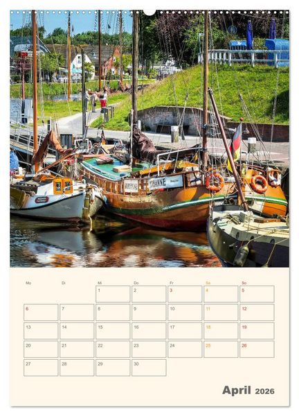 Produktbild: Ostfriesland - Carolinensiel, der Museumshafen (hochwertiger Premium Wandkalender 2026 DIN A2 hoch), Kunstdruck in Hochglanz