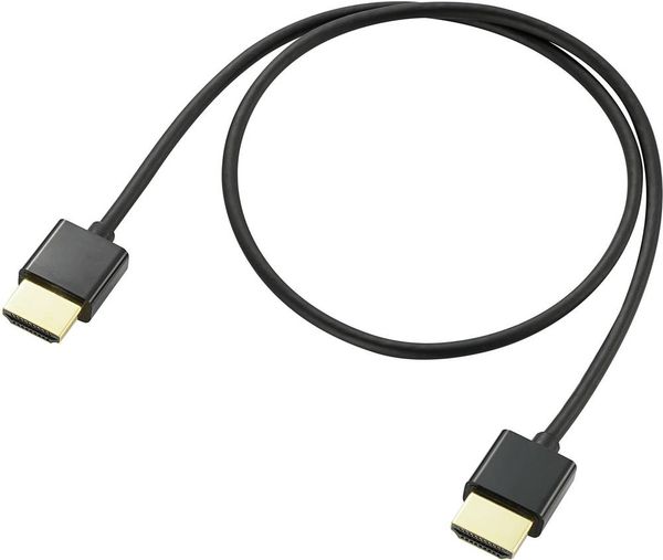 Produktbild: SpeaKa Professional HDMI Anschlusskabel HDMI-A Stecker, HDMI-A Stecker 0.50m Schwarz SP-9070576 4K UHD, Audio Return Channel